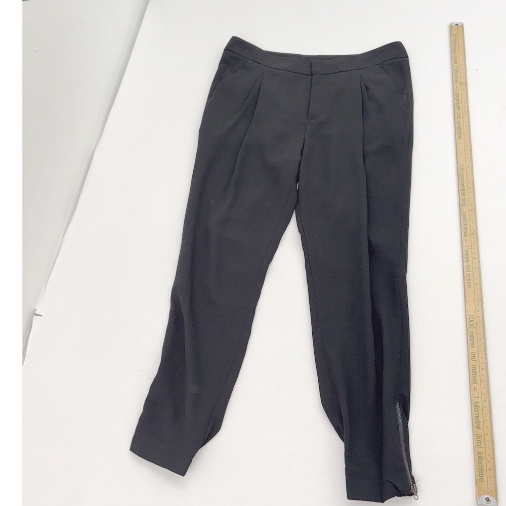 Kenneth Cole Reaction Black Capri Dress Pants Y2K Office Siren Quiet Luxury M - Picture 11 of 16
